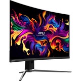 MSI MPG 321CURX QD-OLED 31.5" 4K UHD curved gaming monitor Zwart, 2x HDMI, DisplayPort, 2x USB-A, USB-B, USB-C, 240 Hz