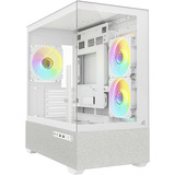 Sharkoon MK7 ARGB mini tower behuizing Wit | 2x USB-A | 1x USB-C | RGB | Tempered Glass