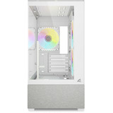 Sharkoon MK7 ARGB mini tower behuizing Wit | 2x USB-A | 1x USB-C | RGB | Tempered Glass