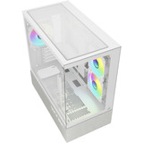 Sharkoon MK7 ARGB mini tower behuizing Wit | 2x USB-A | 1x USB-C | RGB | Tempered Glass