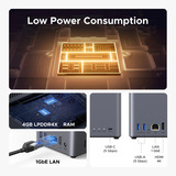 UGREEN DH2300 incl. 2x Seagate IronWolf 4 TB harde schijf nas Grijs, 1GbE, HDMI, USB