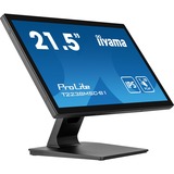 iiyama ProLite T2238MSC-B1 21.5" touchscreen monitor Zwart (mat), Touch, HDMI, DisplayPort, USB, Audio