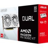 ASUS Radeon RX 9060 XT DUAL White Edition 16GB grafische kaart Wit, RDNA4, GDDR6, 2x DisplayPort, 1x HDMI 2.1