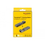 DeLOCK Docking Station for MacBook Pro / MacBook Air Thunderbolt 4 Grijs, 5K, 100 W PD, 10 Gbps Hub, LAN, Audio