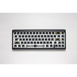 Ducky ProjectD Tinker 65 met QMK/VIA, toetsenbord Zwart/wit, US lay-out, Barebone. RGB led, Hot-swappable, Gasket mount, 65%