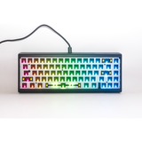 Ducky ProjectD Tinker 65 met QMK/VIA, toetsenbord Zwart/wit, US lay-out, Barebone. RGB led, Hot-swappable, Gasket mount, 65%