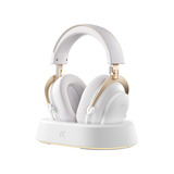 MCHOSE V9 Turbo+ Magnetic Wireless  over-ear gaming headset Hoogglans wit/goud, Nintendo Switch, PlayStation 4, PlayStation 5, Mobiel, Pc, 2.4G / Bluetooth / USB