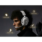 MCHOSE V9 Turbo+ Magnetic Wireless  over-ear gaming headset Hoogglans wit/goud, Nintendo Switch, PlayStation 4, PlayStation 5, Mobiel, Pc, 2.4G / Bluetooth / USB