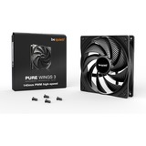 be quiet! Pure Wings 3 PWM high-speed case fan Zwart, 140 x 140 x 25 mm
