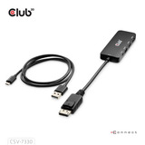 Club 3D DisplayPort naar Triple HDMI 8K60Hz Hub Zwart