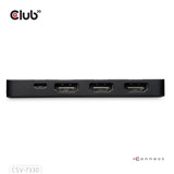 Club 3D DisplayPort naar Triple HDMI 8K60Hz Hub Zwart