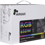 Inter-Tech Argus RGB-650W CM II modulaire 650 watt voeding  Zwart, 2x PCIe, 2x PCIe, kabelmanagement