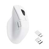 Keychron M6 Wireless Mouse Wit, 100 tot 30.000 dpi, 8000Hz, 2,4 GHz / Bluetooth / USB
