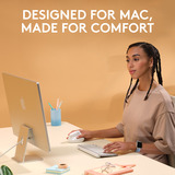 Logitech Lift voor Mac Verticale Ergonomische Muis Wit, 400 - 4000 dpi, Bluetooth Low Energy