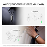 Plaud NotePin S dicteerapparaat Zilver, 64 GB, Bluetooth 5.2 / BLE (Bluetooth Low Energy) / Wi-Fi