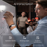 Plaud NotePin S dicteerapparaat Zilver, 64 GB, Bluetooth 5.2 / BLE (Bluetooth Low Energy) / Wi-Fi