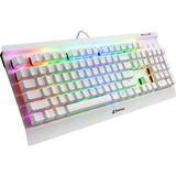 Sharkoon SKILLER SGK3, gaming toetsenbord Wit, US lay-out, Kailh Brown, RGB leds