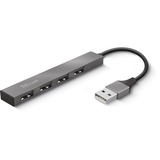 Trust Halyx Aluminium 4-Port Mini USB Hub usb-hub Aluminium