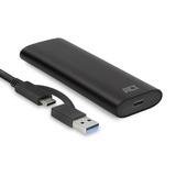ACT Connectivity USB-C M.2 NVMe / PCIe SSD Behuizing, tool-free externe behuizing Grijs