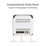 ASUS ROG Rapture GT6 AX10000 mesh router Wit, 1 stuk