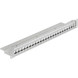 19″ Keystone Patch Panel 24 Port grey patchpaneel