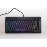 Ducky ProjectD Tinker 75 met QMK/VIA, toetsenbord Zwart/wit, US lay-out, Cherry MX Speed Silver, RGB led, Double-shot PBT, Hot-swappable, Gasket mount, 75%