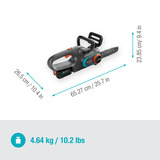GARDENA Accukettingzaag PowerSaw 250/18V Solo Grijs/turquoise, Accu en oplader niet inbegrepen, POWER FOR ALL ALLIANCE