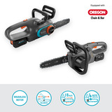 GARDENA Accukettingzaag PowerSaw 250/18V Solo Grijs/turquoise, Accu en oplader niet inbegrepen, POWER FOR ALL ALLIANCE