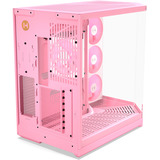 HYTE Y50 RGB Strawberry Milk midi tower behuizing Lichtroze | 2x USB-A | 1x USB-C | RGB | Tempered Glass