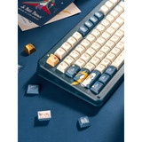 Iqunix ZX75 Sky Encounter Wireless Mechanical Keyboard Blauw, US lay-out (QWERTY), IQUNIX Silent Rose, 75%, RGB leds, Hot-swappable, Double-shot PBT, 2.4GHz | Bluetooth 5.1 | USB-C