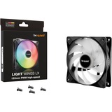 be quiet! Light Wings LX PWM high-speed RGB case fan Zwart, 120 x 120 x 25 mm