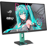 ASUS ROG Strix XG27ACMEG-G Hatsune Miku Edition 27" gaming monitor Zwart/turquoise, 260 Hz, HDMI, DisplayPort, USB-C, AMD Free-Sync