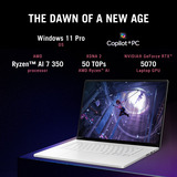 ASUS ROG Zephyrus G16 GA605KM-QR009W 16"  Copilot+ gaming laptop Wit | Ryzen AI 7 350 | RTX 5060 | 32 GB | 1 TB SSD | 240 Hz