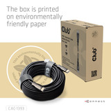 Club 3D HDMI Hybrid AOC Cable 8K60Hz/4K120Hz, 50 m kabel Zwart