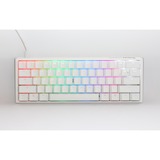 Ducky One 3 Classic Pure White Mini RGB mechanisch toetsenbord Wit, US lay-out (QWERTY), Cherry MX Red, 60%, RGB led, Double-shot PBT, Hot-swappable, QUACK Mechanics