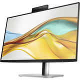 HP 524pm 23.8" monitor Zwart/zilver, HDMI, DisplayPort, USB-C, Audio, Webcam