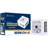 SilverStone SST-DA850R-GMA-WWW modulaire 850 watt voeding  Wit, 4x PCIe, 1x 12VHPWR, 4x PCIe, Kabel-Management