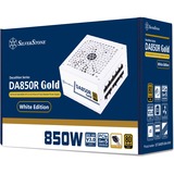 SilverStone SST-DA850R-GMA-WWW modulaire 850 watt voeding  Wit, 4x PCIe, 1x 12VHPWR, 4x PCIe, Kabel-Management