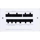 SilverStone SST-DA850R-GMA-WWW modulaire 850 watt voeding  Wit, 4x PCIe, 1x 12VHPWR, 4x PCIe, Kabel-Management