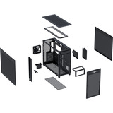 ASUS Prime AP303 - Mesh Panel midi tower behuizing Zwart | 2x USB-A | 1x USB-C