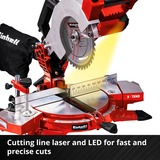 EINHELL Accu Kap & verstekzaag TE-MS 18/210 Li-Solo afkort- en verstekzaag Rood/zwart, Accu en oplader niet inbegrepen
