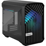 Fractal Design Torrent Nano RGB Black TG Light Tint midi tower behuizing Zwart | 2x USB-A | 1x USB-C | RGB | Tempered Glass