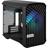 Fractal Design Torrent Nano RGB Black TG Light Tint midi tower behuizing Zwart | 2x USB-A | 1x USB-C | RGB | Tempered Glass