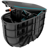 GARDENA Undercover slangenbox RollUp M, 20 meter slanghaspel Zwart/turquoise