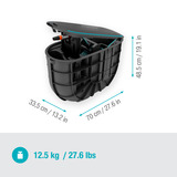 GARDENA Undercover slangenbox RollUp M, 20 meter slanghaspel Zwart/turquoise