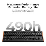 Keychron K1 Ultra 8K Wireless Custom Mechanical Keyboard Zwart, US lay-out (QWERTY), Keychron Milk POM Red, 80% (TKL), RGB leds, LSA Double-shot PBT, USB-C | 2.4 GHz | Bluetooth 5.2