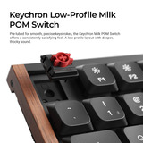 Keychron K1 Ultra 8K Wireless Custom Mechanical Keyboard Zwart, US lay-out (QWERTY), Keychron Milk POM Red, 80% (TKL), RGB leds, LSA Double-shot PBT, USB-C | 2.4 GHz | Bluetooth 5.2