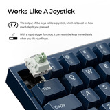 Keychron Q16 HE 8K Magnetic Switch Keyboard Blauw, US lay-out (QWERTY), Keychron Ultra-Fast Lime, 65%, RGB, Hot swap, 8K