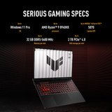 ASUS TUF Gaming A16 FA608UP-TU148W 16"  gaming laptop Donkergrijs | Ryzen 7 260 | RTX 5070 | 16 GB | 1 TB SSD