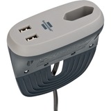 Brennenstuhl Estilo stekkerdoos voor bank met USB-oplaadfunctie Grijs/antraciet, 1x euroaansluiting en 2x USB-lader